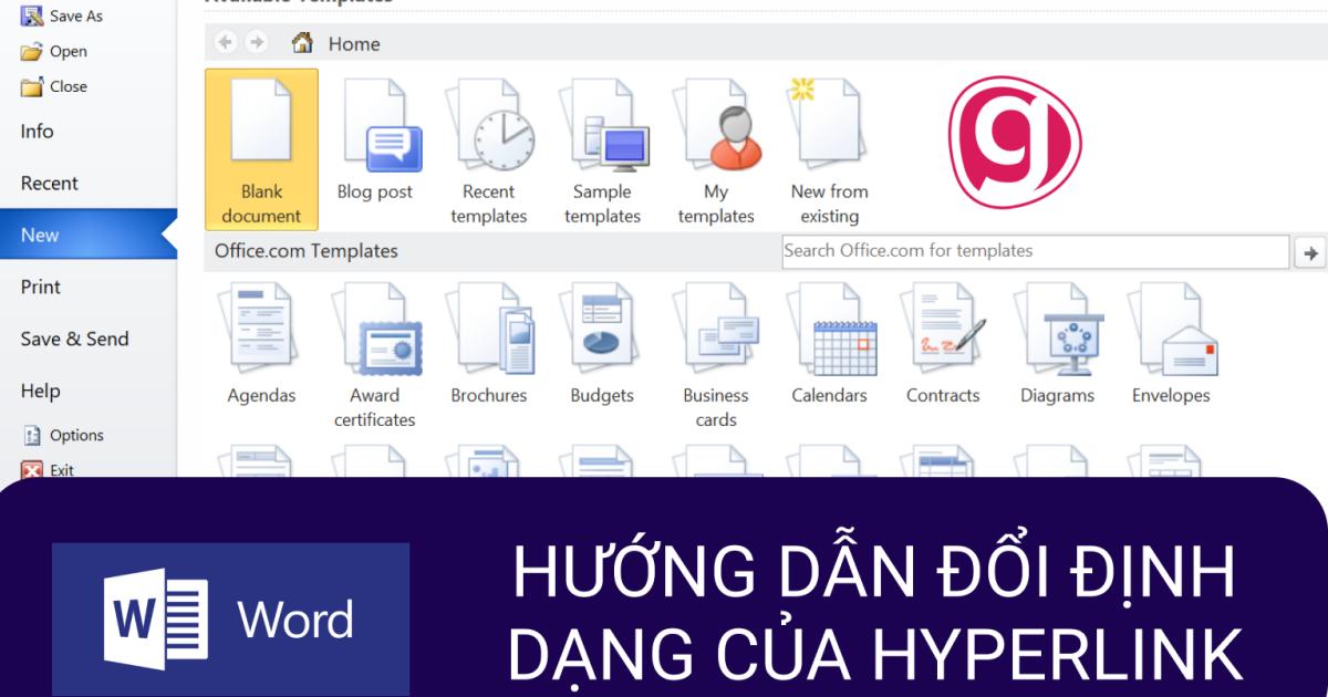 Hướng dẫn đổi màu hoặc xóa định dạng Underline của hyperlink trong Word